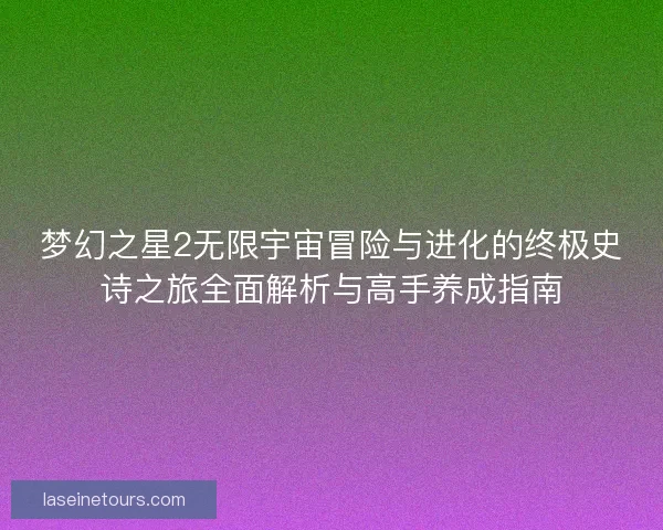 梦幻之星2无限宇宙冒险与进化的终极史诗之旅全面解析与高手养成指南