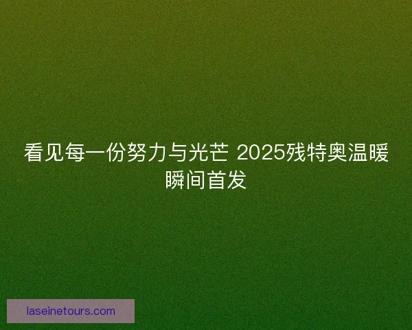 看见每一份努力与光芒 2025残特奥温暖瞬间首发
